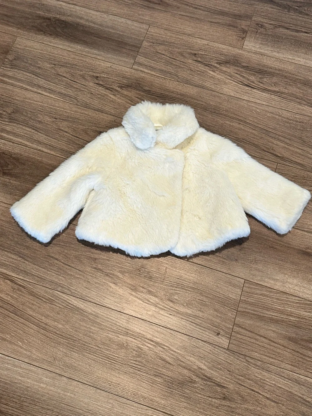 Janie and Jack Soft as Snow Faux  Fur Jacket Girls 5-6